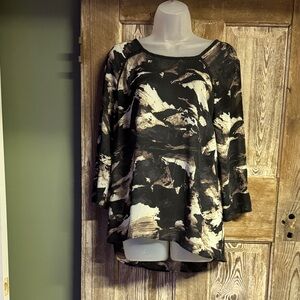 Elegant Women's Black and Brown Tunic